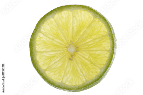 fresh lemon texture detail in white background