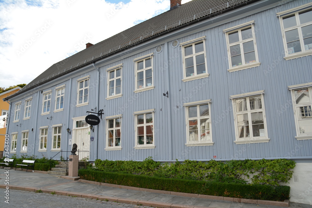 Bibliothek in Drøbak, Norwegen