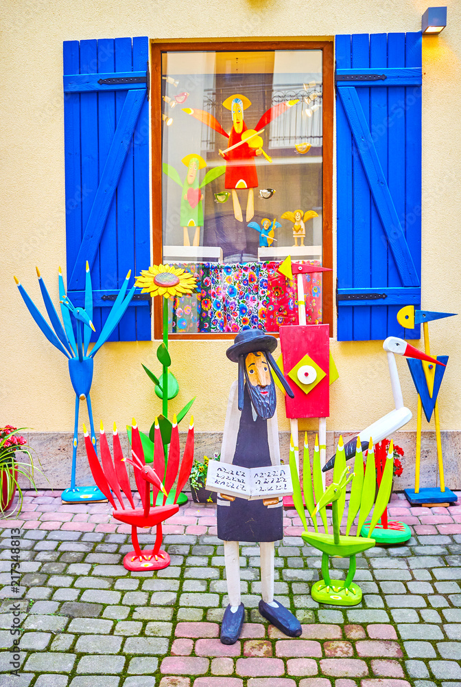 Obraz premium The wooden toys from old Kazimierz, Krakow, Poland