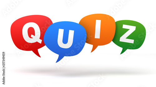 Canvas Print quiz speech bubbles 3d illustration