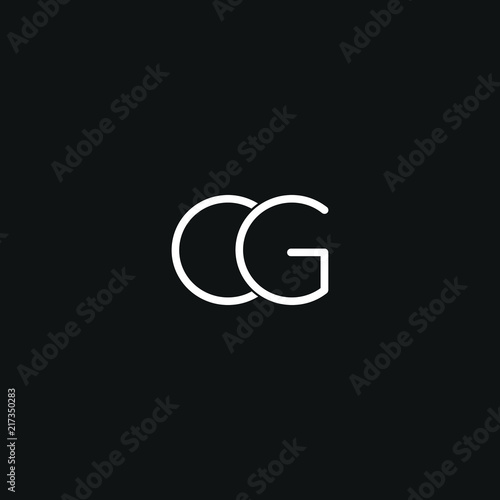 Creative unique elegant CG black and gold color initial based letter icon logo