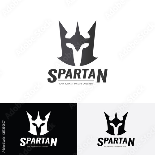 Spartan logo design template. Vector illustration