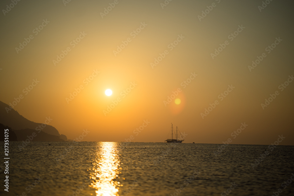 Sunrise sun above sea and sky Turkey Sunrise sun above sea and sky Turkey
