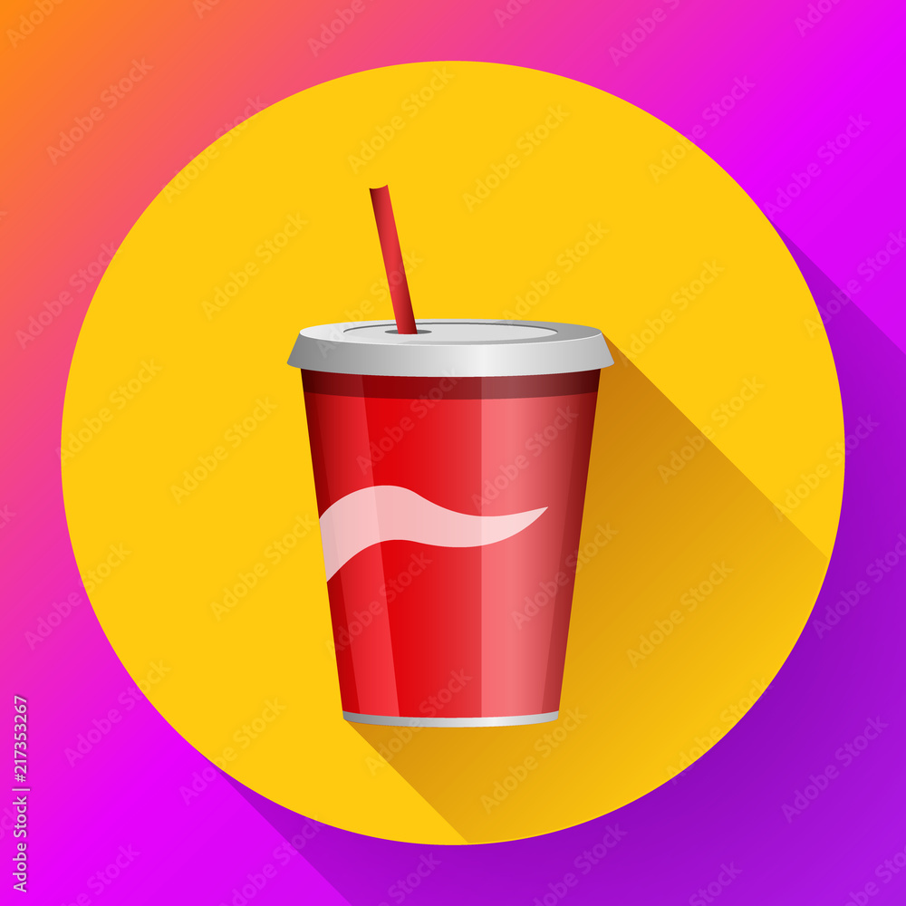 soda bottle with red lable flat vector icon. soda bottle with red lable flat vector icon.