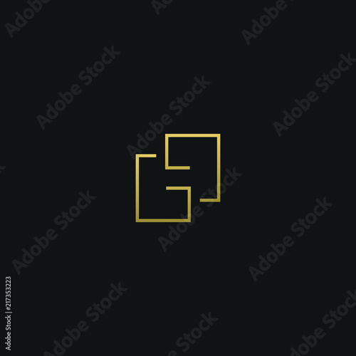 Modern creative elegant GG black and gold color initial based letter icon logo