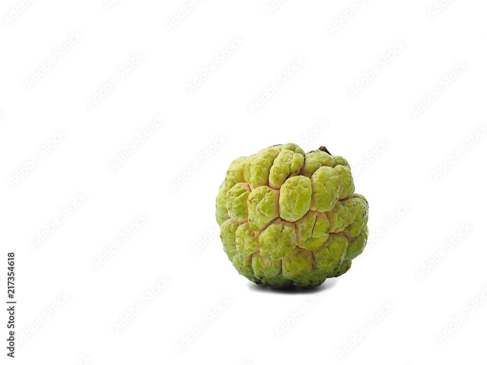 An isolated custard apples on white background An isolated custard apples on white background