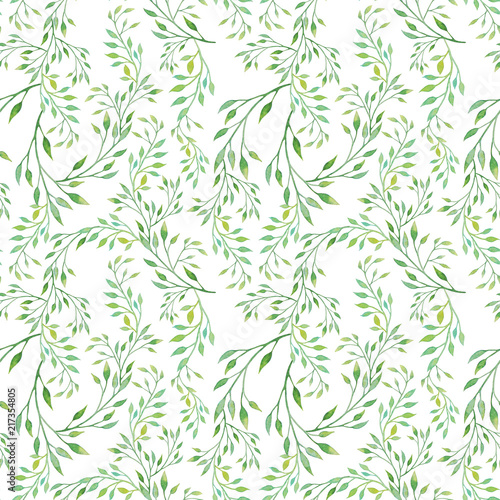 Watercolor floral seamless pattern © issalina