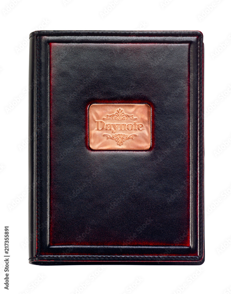 Diary in leather cover isolated on white background. Clipping path. Diary in leather cover isolated on white background. Clipping path.