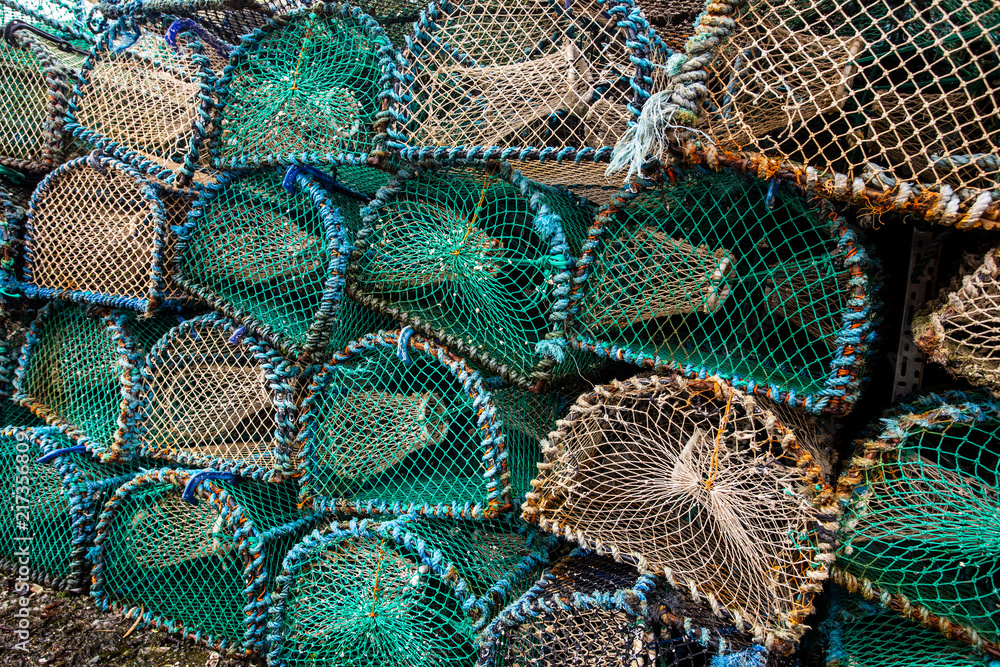 lobster trap in a harbor lobster trap in a harbor