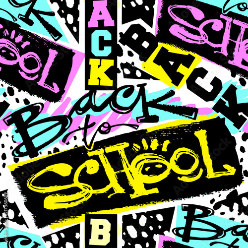 Back school seamless pattern