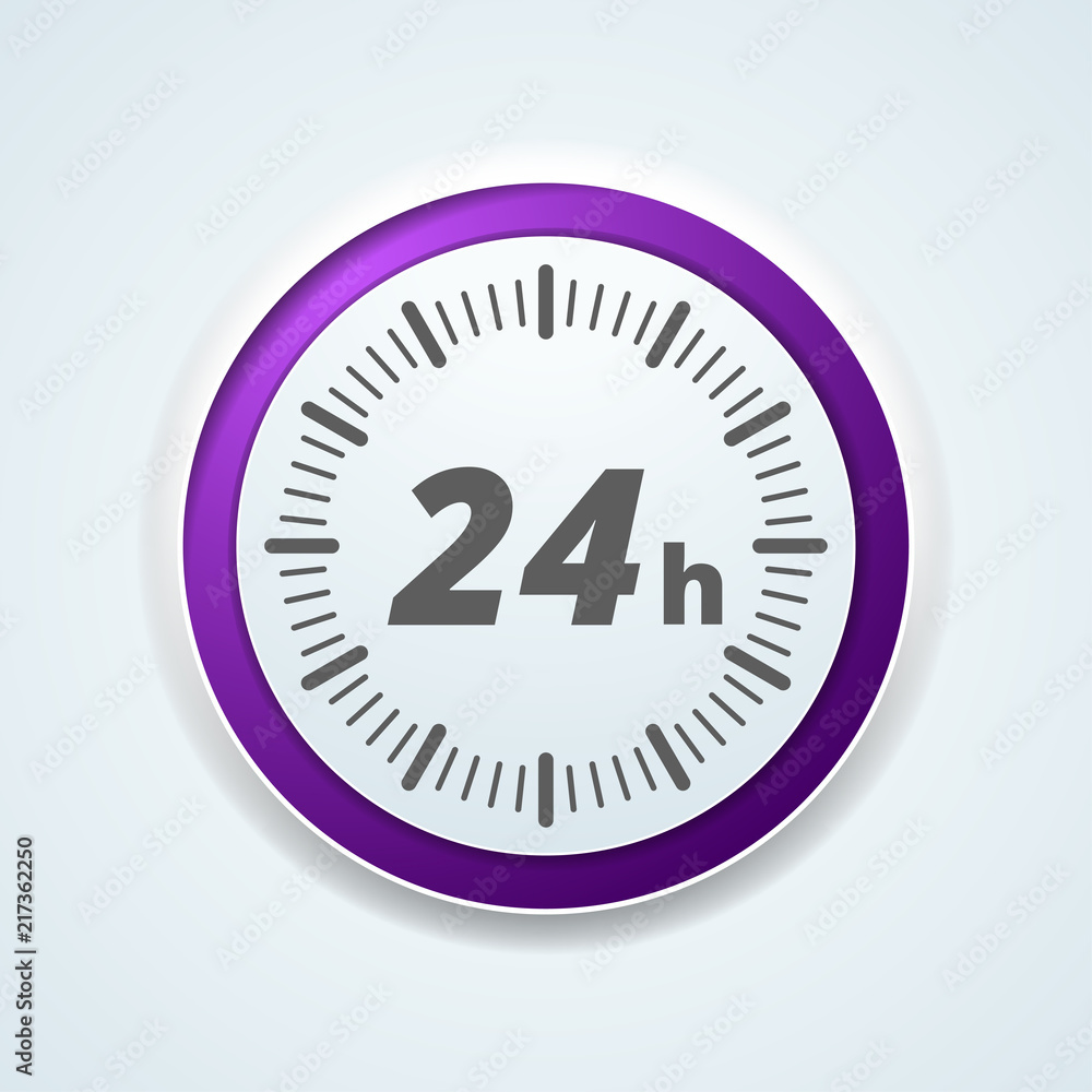 24 hours Support button illustration 24 hours Support button illustration