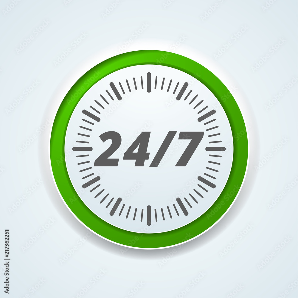 24 hours Support button illustration 24 hours Support button illustration