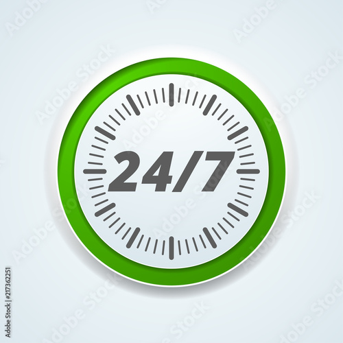 24 hours Support button illustration