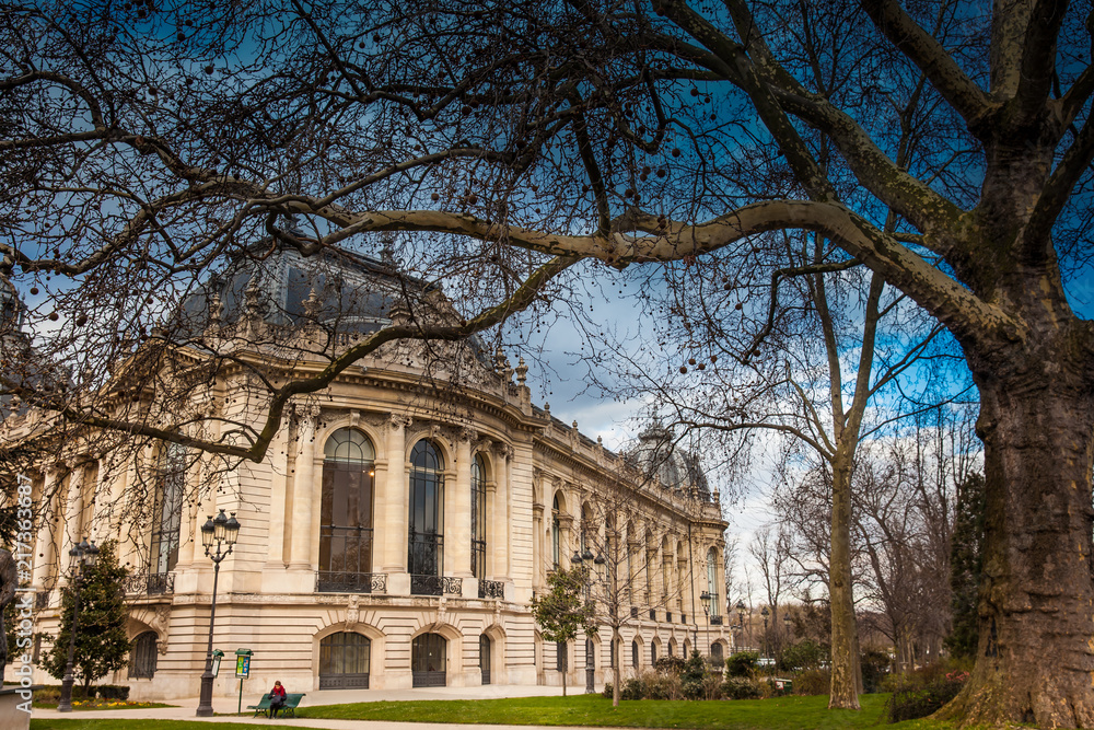 Petit Palais in a cloudy winter day just before spring