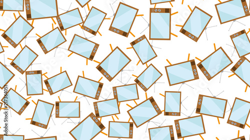 Texture pattern seamless old retro antique hipster vintage picture tube with a convex screen of an ancient TV for watching TV programs from the 60s 70s, 80s, 90s, 2000s. The background