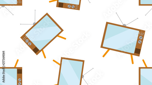 Texture pattern seamless old retro antique hipster vintage picture tube with a convex screen of an ancient TV for watching TV programs from the 60s 70s, 80s, 90s, 2000s. The background