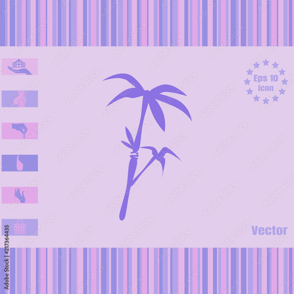 Naklejka premium bamboo vector icon