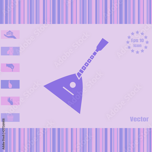 traditional russian music instrument balalaika vector icon