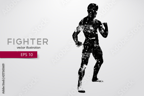 Boxing silhouette. Boxing. Vector illustration