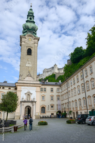Saint Peter church in the old center of Salzburg on Austria