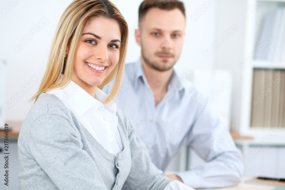 Successful business people working at meeting in office Successful business people working at meeting in office