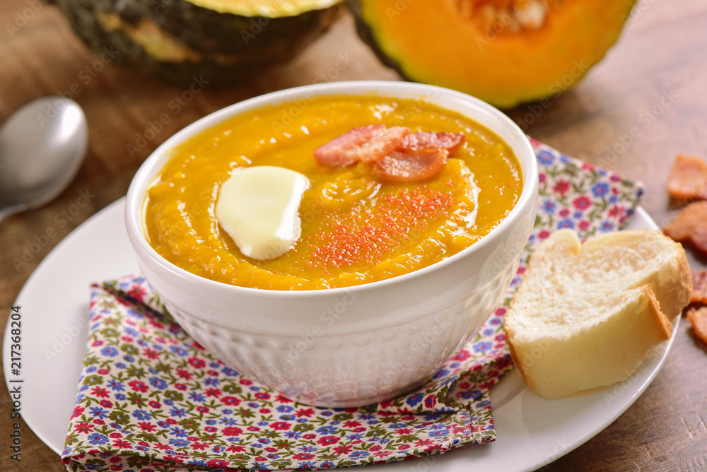 Pumpkin soup bowl