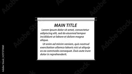 Scroll Banner Title