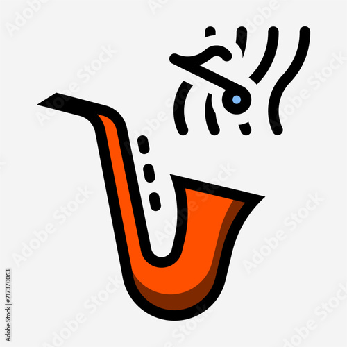 Flat instrumentalist pixel perfect vector icon