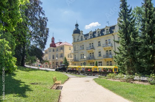 Spa Luhačovice, Dr. Veselý Avenue, tourist train	