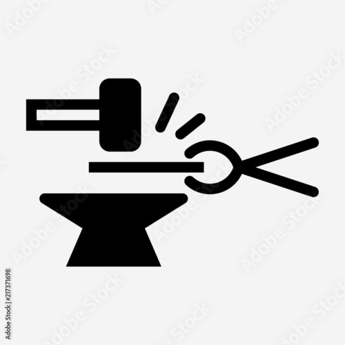 Glyph blacksmith pixel perfect vector icon