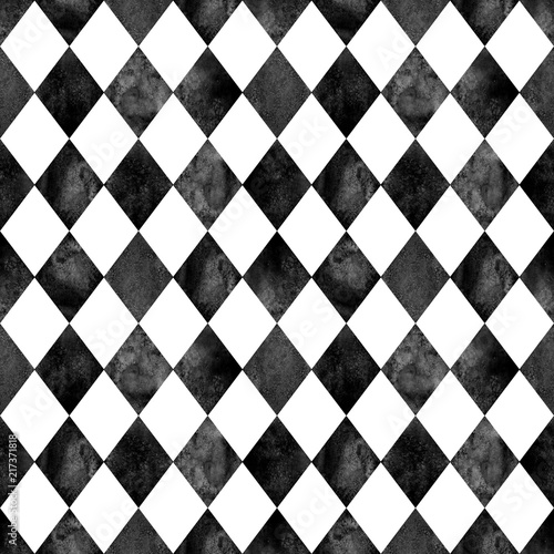 Black and white argyle seam...
