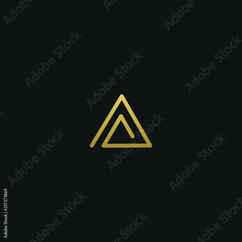 Creative modern elegant AC or CA black and gold color initial based letter icon logo.