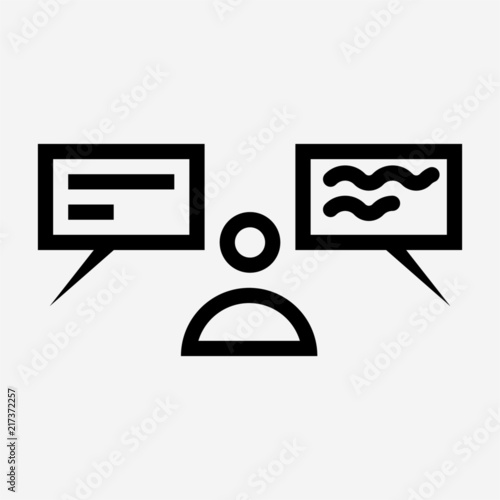 Outline interpreter pixel perfect vector icon