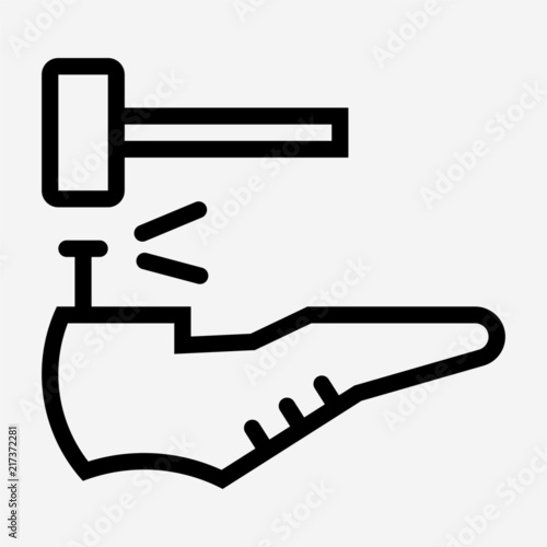 Outline Shoemaker pixel perfect vector icon