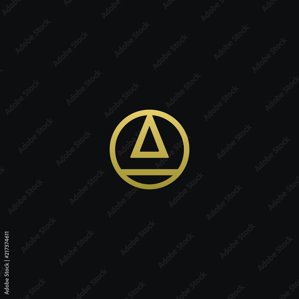 Unique modern trendy A black and golden color initial based icon logo. Unique modern trendy A black and golden color initial based icon logo.