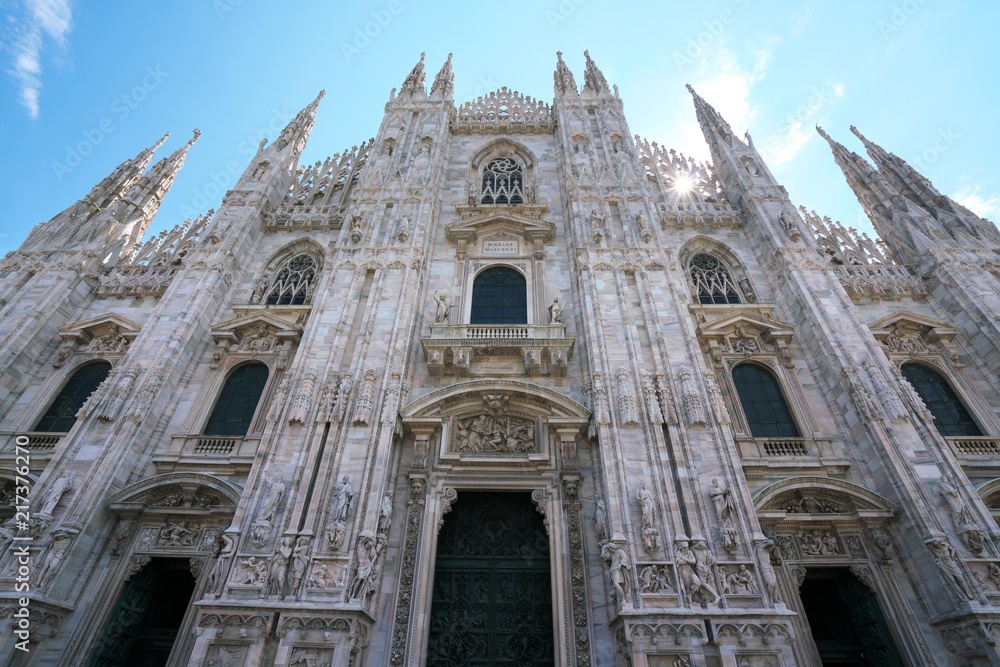 Milan,Italy-July 24, 2018: Milan Cathedral or Duomo di Milano Milan,Italy-July 24, 2018: Milan Cathedral or Duomo di Milano