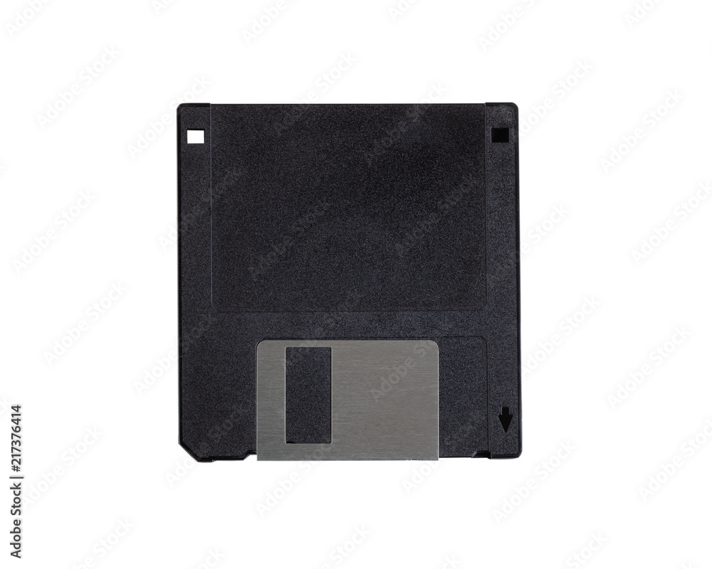 Floppy disk on a white background setting Floppy disk on a white background setting