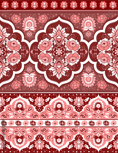 Bohemian Indian Mandala print. Vintage Henna tattoo style