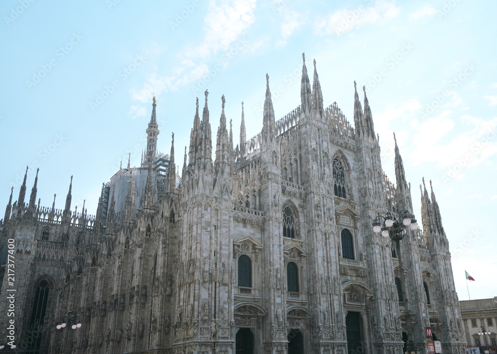 Milan,Italy-July 24, 2018: Milan Cathedral or Duomo di Milano

