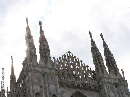 Milan,Italy-July 24, 2018: Milan Cathedral or Duomo di Milano 