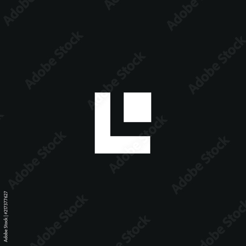 Creative unique modern LL or L black and white color initial based icon logo.
