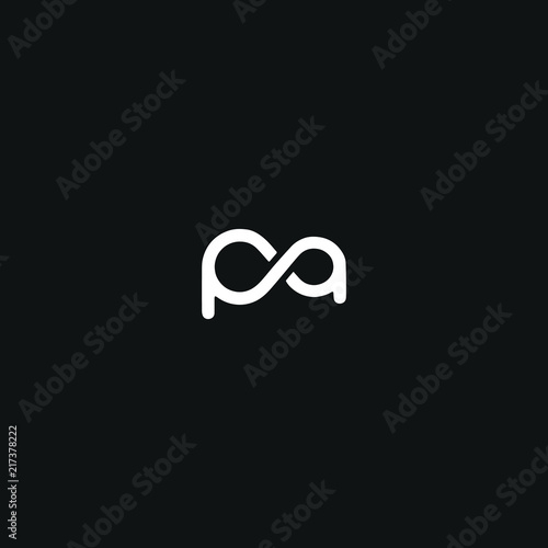 Modern unique minimal style PA initial based letter icon logo.