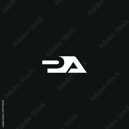 Modern unique minimal style PA initial based letter icon logo.