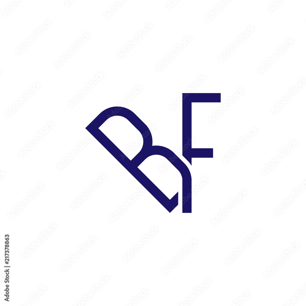 BF Initial Letter Linked logo icon vector BF Initial Letter Linked logo icon vector