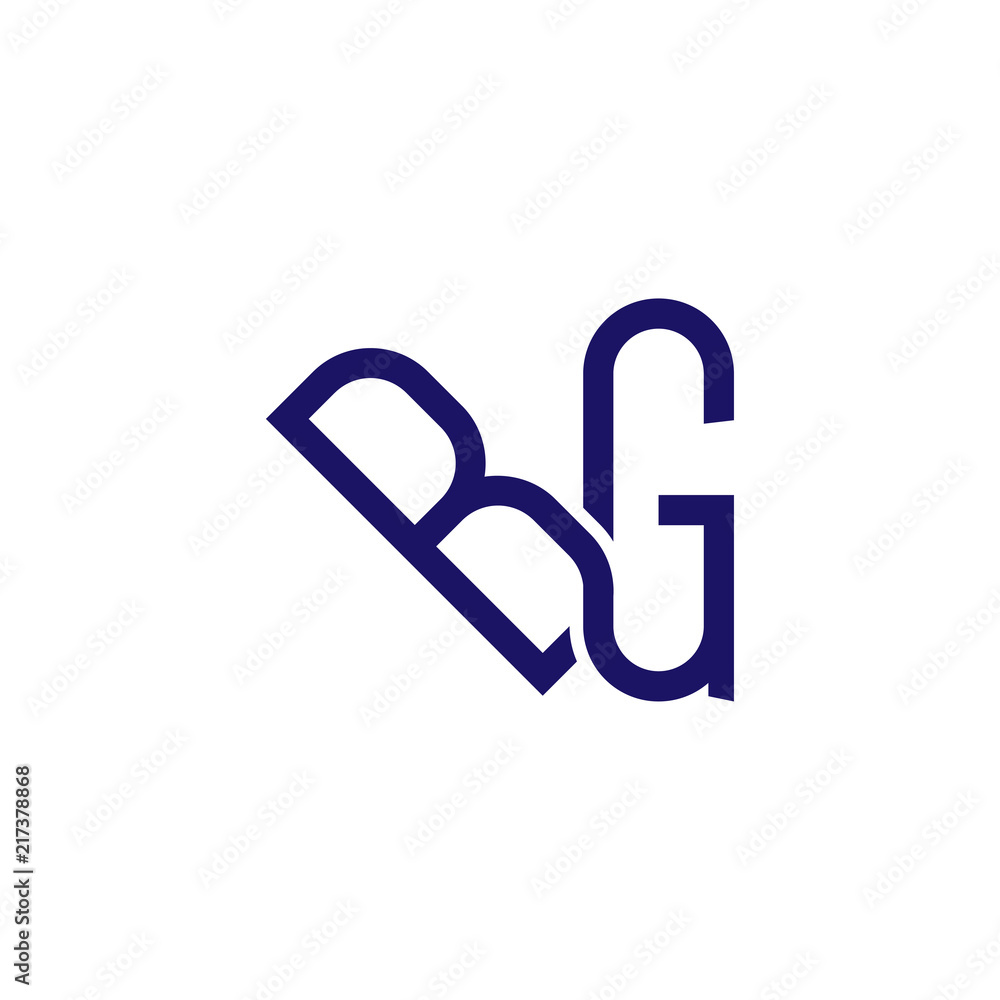 B G Initial Letter Linked logo icon vector B G Initial Letter Linked logo icon vector