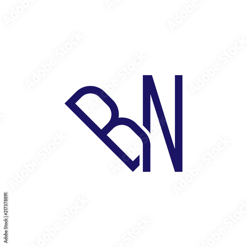 B N Initial Letter Linked logo icon vector © desbayy