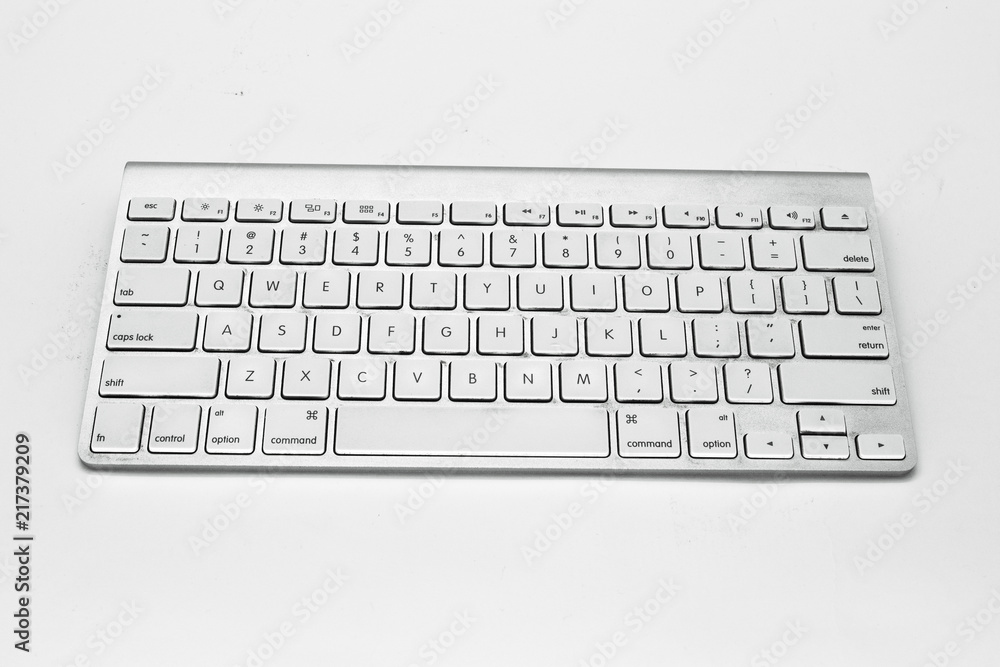 Modern Keyboard Isolated in White Background