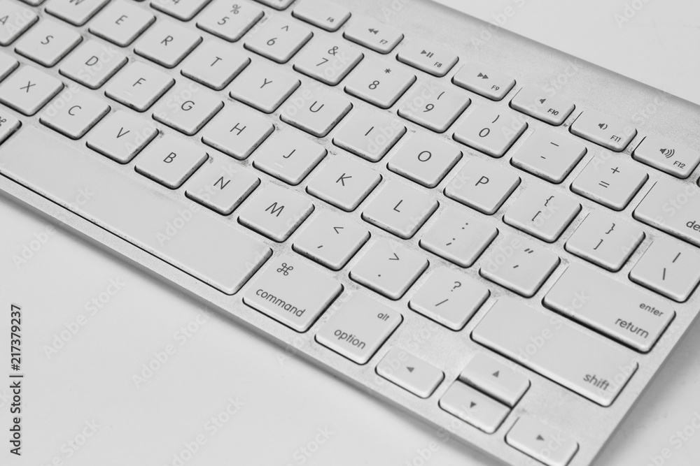 Modern Keyboard Isolated in White Background