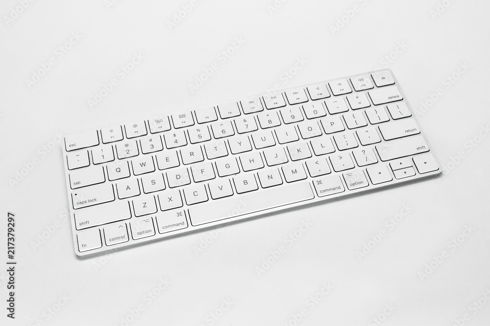 Modern Keyboard Isolated in White Background