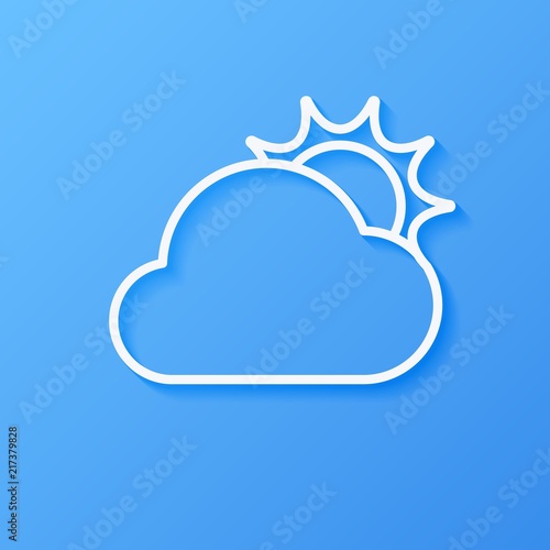 Icon weather sun and cloud